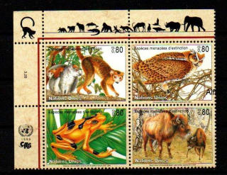 United Nations Fauna známky