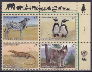 United Nations Fauna známky