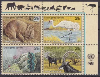 United Nations Fauna známky